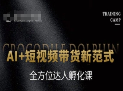AI+短视频带货新范式，全方位达人孵化课-吾爱网创