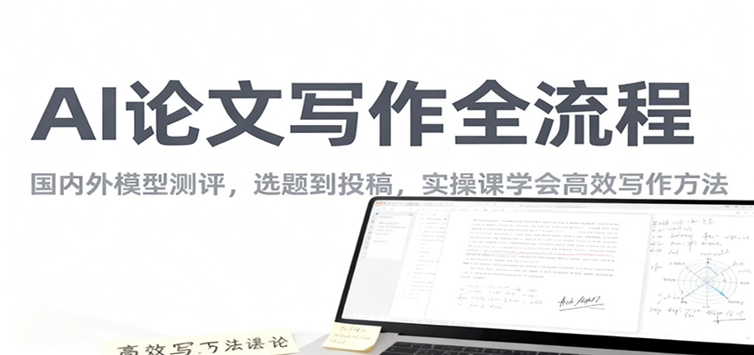 AI论文写作全流程，国内外模型测评，选题到投稿，实操课学高效写作方法-吾爱网创