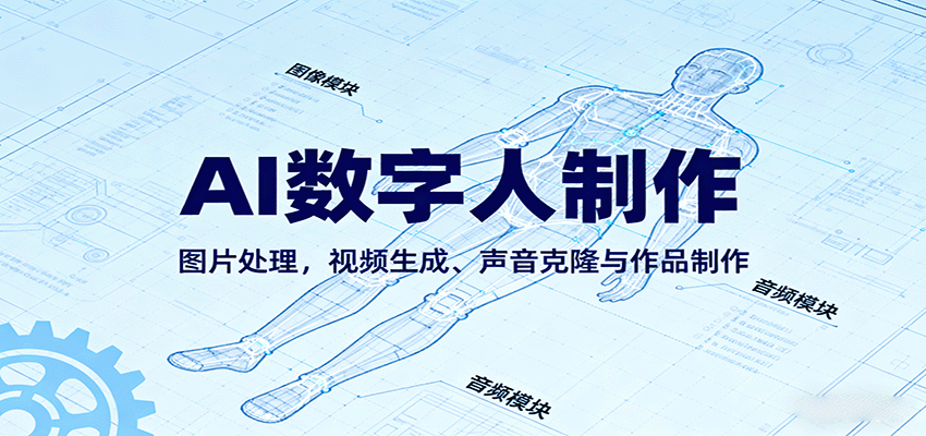 AI永生数字人制作教程：图片处理，视频生成、声音克隆与作品制作-吾爱网创