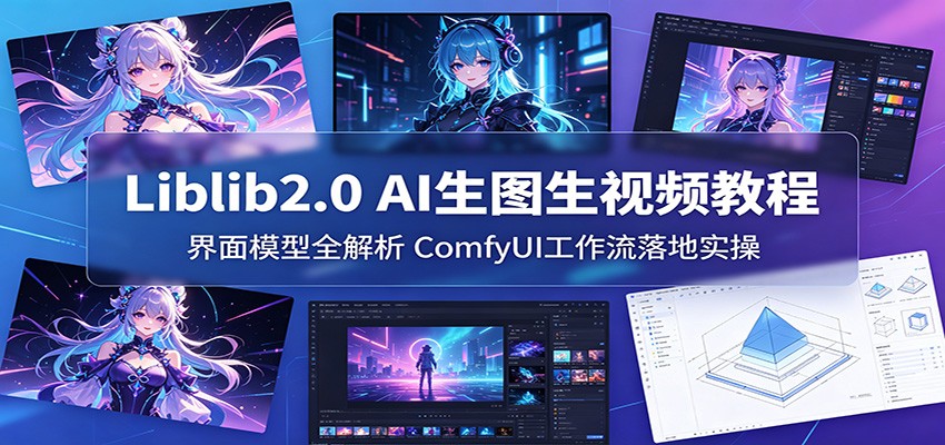 Liblib2.0 AI生图生视频教程:界面模型全解析,ComfyUI工作流落地实操-吾爱网创