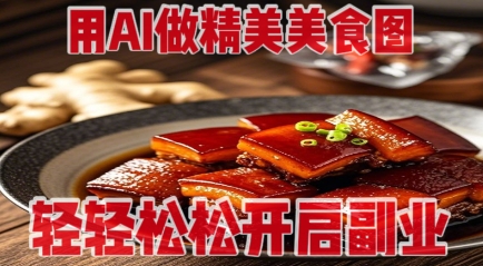 用AI做精美美食图，无需专业设备拍摄，轻轻松松开启副业-吾爱网创