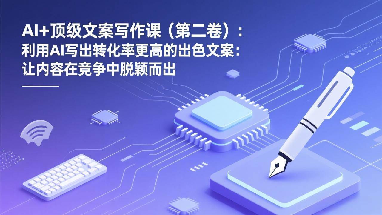 （17382期）AI+顶级文案写作课（第二卷）：利用AI写出转化率更高的出色文案：让内容在竞争中脱颖而出-吾爱网创