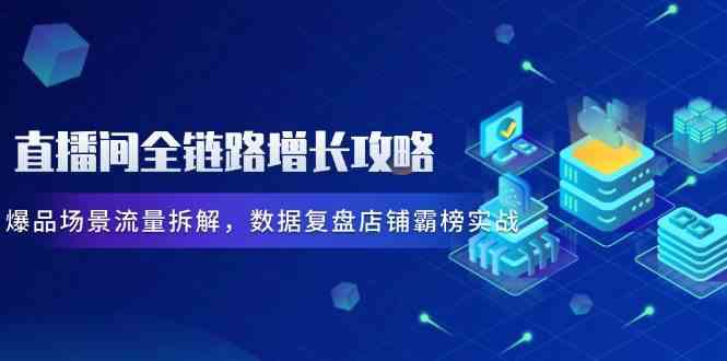 直播间全链路增长攻略，爆品场景流量拆解，数据复盘店铺霸榜实战-吾爱网创