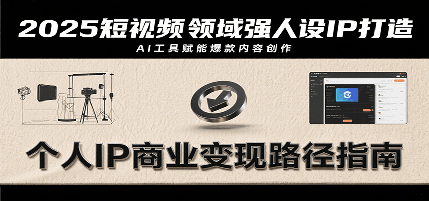 2025短视频领域强人设IP打造，结合爆款案例与AI工具应用，从个人出镜到商业成交转化-吾爱网创