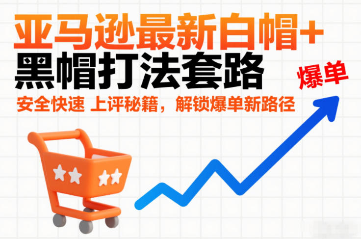 亚马逊最新白帽+黑帽打法套路,安全快速上评秘籍,解锁爆单新路径-吾爱网创