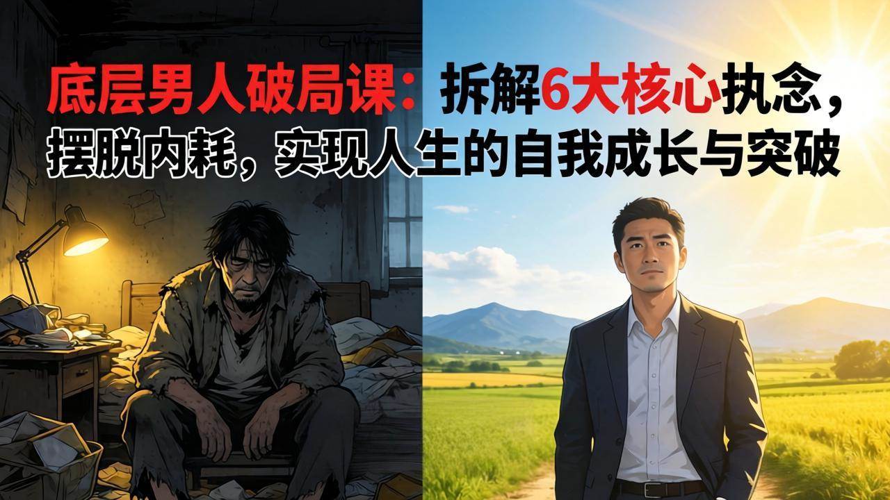 （17747期）付费文章：底层男人破局课：拆解 6 大核心执念，摆脱内耗，实现人生的自我成长与突破-吾爱网创