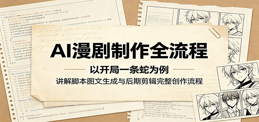 AI漫剧制作全流程:以开局一条蛇为例,讲解脚本图文生成与后期剪辑完整创作流程-吾爱网创