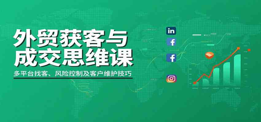 外贸获客与成交思维课：多平台找客、风险控制及客户维护技巧-吾爱网创