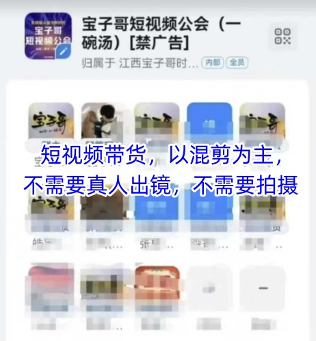 宝子哥头部团队短视频带货，以混剪为主，不需要真人出镜，不需要拍摄【更新8月】-吾爱网创