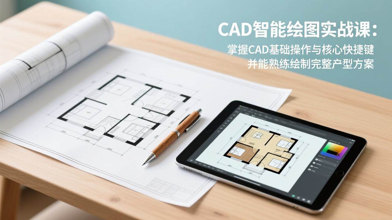 （17348期）CAD智能绘图实战课：掌握CAD基础操作与核心快捷键，并能熟练绘制完整户型方案-吾爱网创