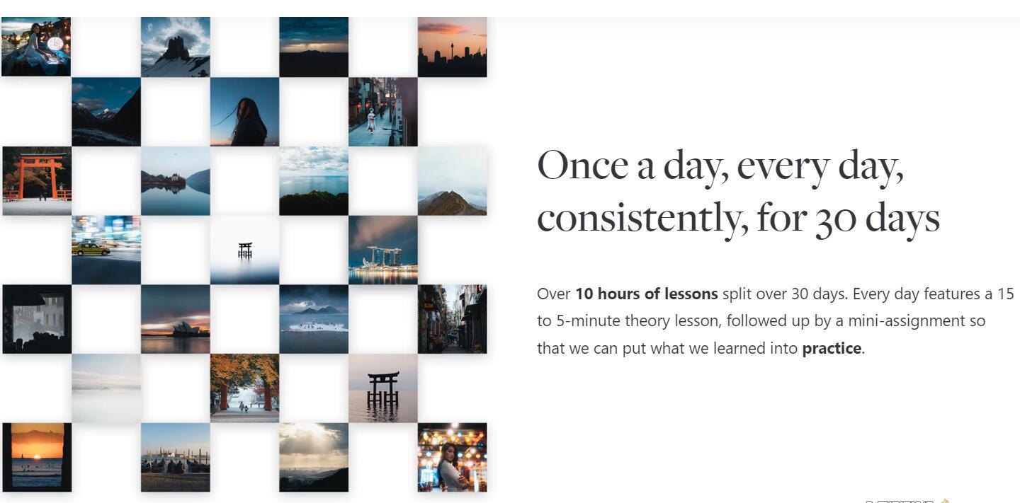 网红摄影师Pat Kay – 30天摄影基础知识加速器教程-30节课-中英字幕-吾爱网创