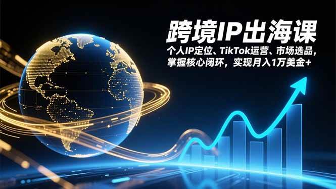 （17066期）跨境IP出海课，个人IP定位、TikTok运营、市场选品，掌握核心闭环，实现月入1万美金+-吾爱网创