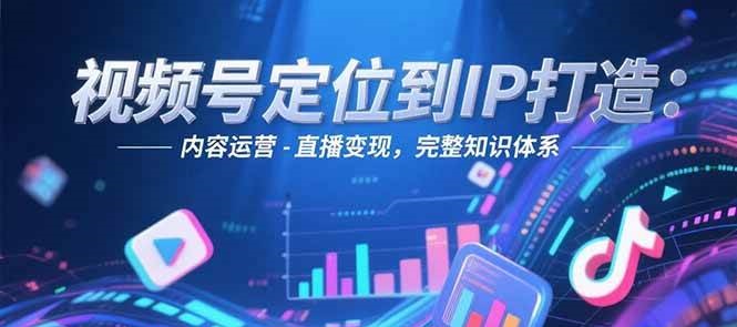 视频号定位到IP打造：账号搭建-内容运营-直播变现，完整知识体系-吾爱网创
