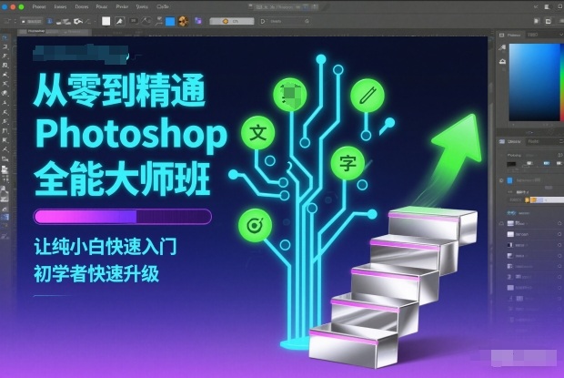 从零到精通Photoshop全能大师班,让纯小白快速入门,初学者快速升级-吾爱网创