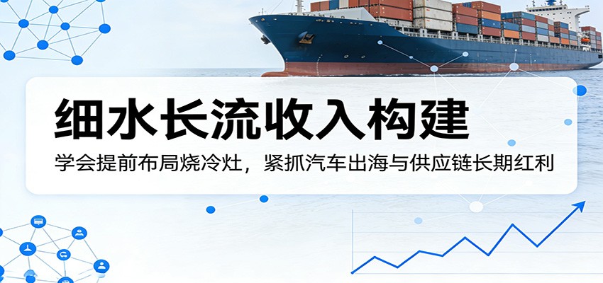 付费文章：细水长流收入构建，学会提前布局烧冷灶，紧抓汽车出海与供应链长期红利-吾爱网创