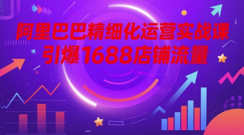 阿里巴巴精细化运营实战课，引爆1688店铺流量-吾爱网创
