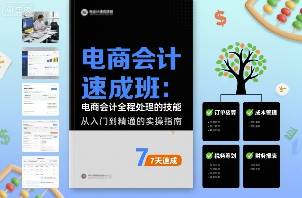 电商会计速成班，电商会计全程处理的技能-吾爱网创
