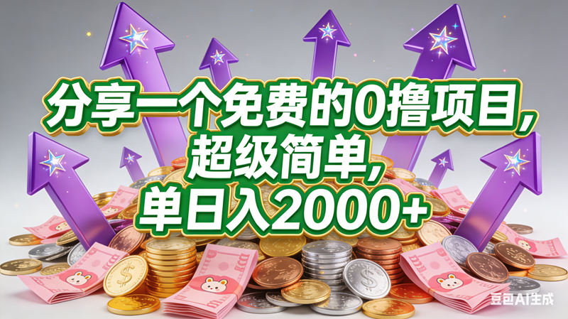 （16829期）分享一个免费的，0撸靠谱小项目，超级简单，单日入2000+-吾爱网创