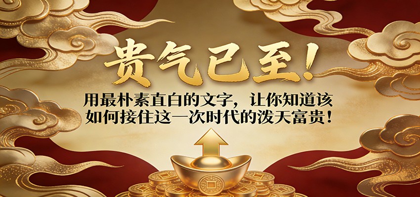 付费文章:贵气已至!用最朴素直白的文字,让你知道该如何接住这一次时代的泼天富贵!-吾爱网创