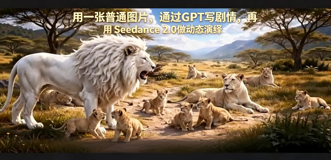 用一张普通图片，通过GPT写剧情，再用Seedance 2.0做动态演绎，居然能生成迪士尼风格搞笑动画-吾爱网创