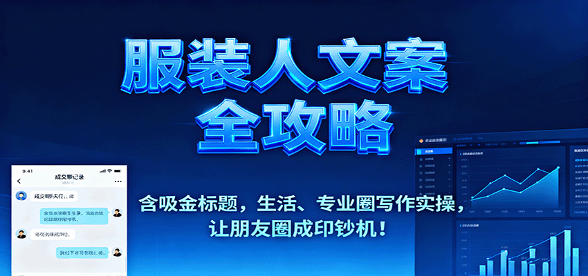 服装人文案全攻略，含吸金标题，生活、专业圈写作实操，让朋友圈成印钞机！-吾爱网创