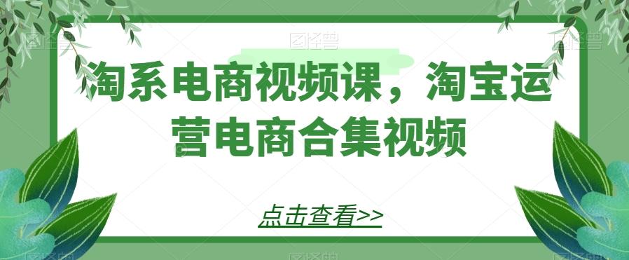 淘系电商视频课,淘宝运营电商合集视频-吾爱网创