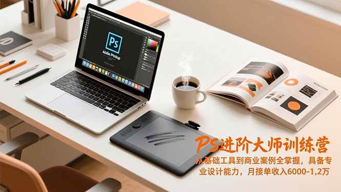 （16868期）PS进阶大师训练营，从基础工具到商业案例全掌握，具备专业设计能力，月接单收入6000-1.2万-吾爱网创