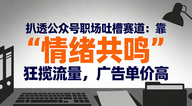 扒透公众号职场吐槽赛道：靠“情绪共鸣”狂揽流量，广告单价高-吾爱网创