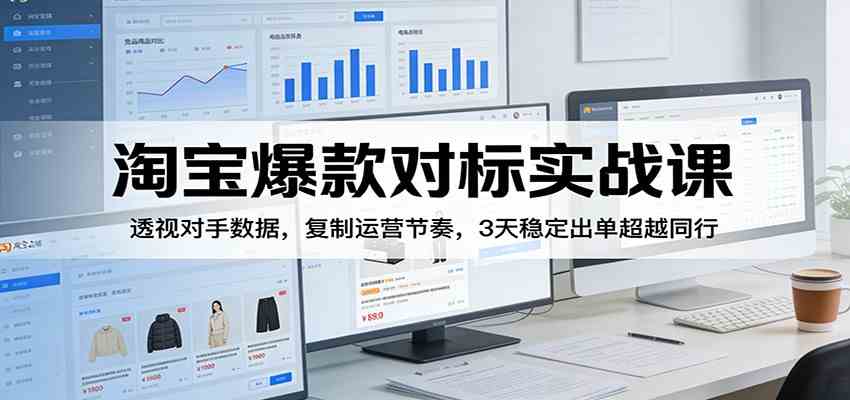 淘宝爆款对标实战课:透视对手数据,复制运营节奏,3天稳定出单超越同行-吾爱网创