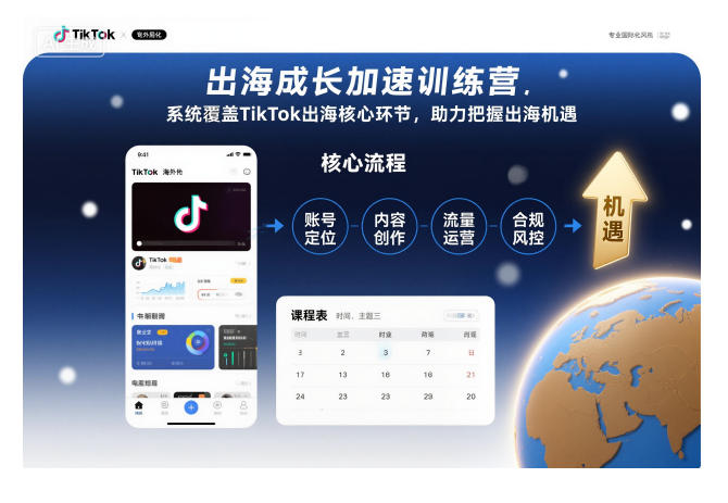 出海成长加速训练营，系统覆盖TikTok出海核心环节，助力把握出海机遇（更新）-吾爱网创