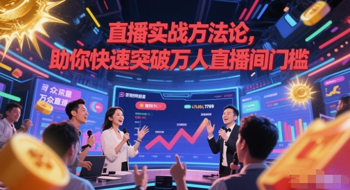 直播实战方法论，助你快速突破万人直播间门槛-吾爱网创