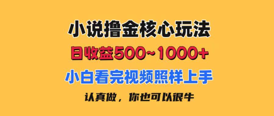 小说撸金核心玩法，日收益500-1000+，小白看完照样上手，0成本有手就行-吾爱网创