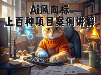 Ai风向标-附100种项目案例玩法-0基础小白到大神ai视频商业应用教学-吾爱网创