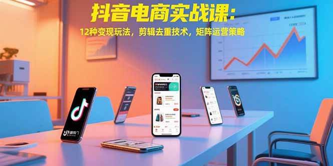 （15478期）抖音电商实战课：12种变现玩法，剪辑去重技术，矩阵运营策略-吾爱网创