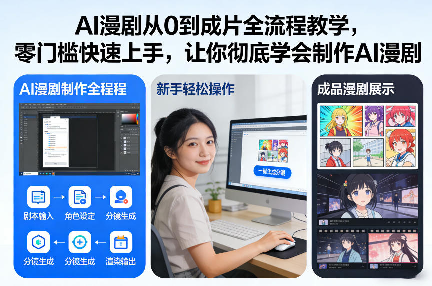 AI漫剧从0到成片全流程教学，零门槛快速上手，让你彻底学会制作AI漫剧【保姆级教程】-吾爱网创