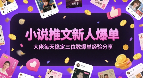 小说推文新人爆单大佬每天稳定三位数爆单经验分享-吾爱网创