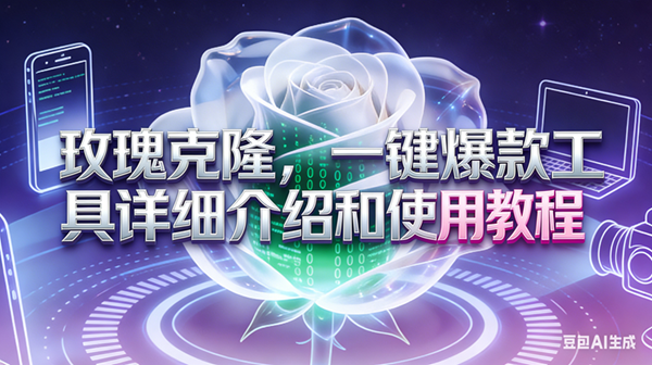 （17407期）玫瑰克隆工具，ai鲁大魔，自媒体必备神器，一键爆款神器，详细教程。-吾爱网创