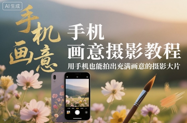 手机画意摄影教程，用手机也能拍出充满画意的摄影大片-吾爱网创