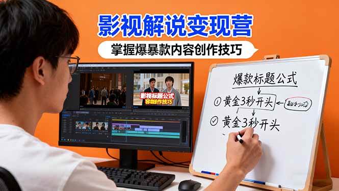 （16348期）影视解说变现营：通过30+实战案例爆款内容创作技巧，掌握影视解说盈利密码-吾爱网创