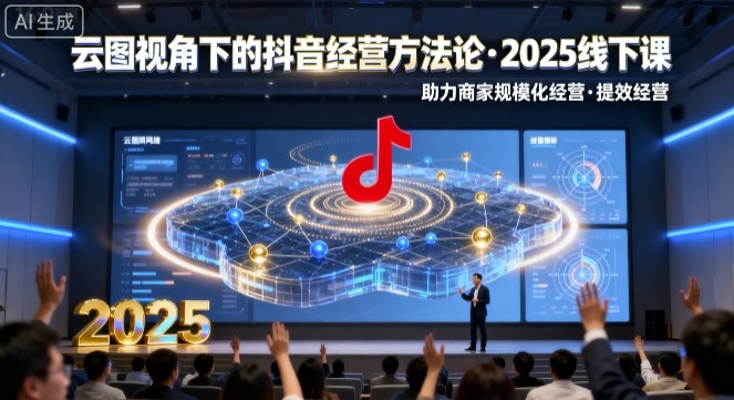 云图视角下的抖音经营方法论,2025线下课,助力商家规模化经营,提效经营(录音+字幕)-吾爱网创