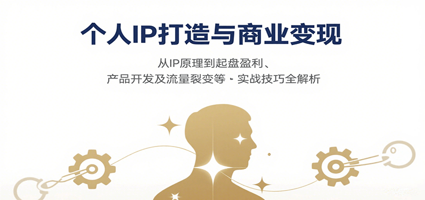 个人IP打造与商业变现，从IP原理到起盘盈利、产品开发及流量裂变等实战技巧全解析-吾爱网创