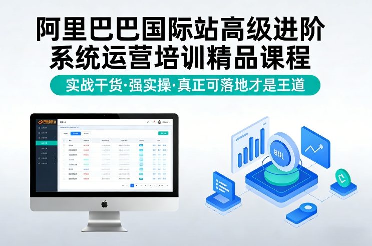 阿里巴巴国际站高级进阶系统运营培训精品课程，实战干货，强实操，真正可落地才是王道-吾爱网创