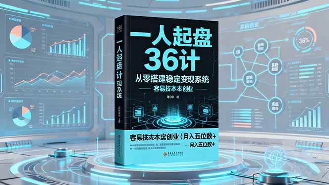 （16408期）一人起盘36计：从零搭建稳定变现系统，实现低成本创业，月入五位数+-吾爱网创
