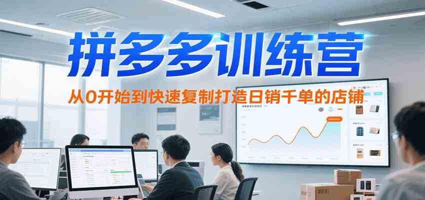 拼多多训练营，从0开始到快速复制打造日销千单的店铺（更新7月）-吾爱网创