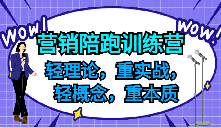 营销陪跑训练营，轻理论，重实战，轻概念，重本质，适合中小企业和初创企业的老板-吾爱网创