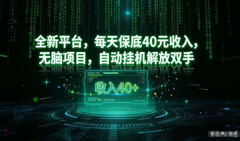 最新看广平台,每天保底30-4米,无脑项目,自动挂G解放双手【揭秘】-吾爱网创