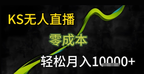 KS无人直播25年最新玩法，只需一部手机，轻松月入1W+【揭秘】-吾爱网创
