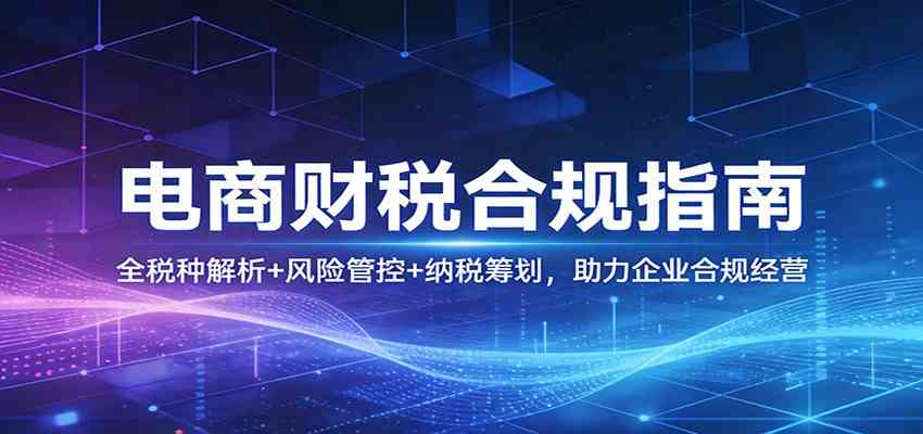电商财税合规指南:全税种解析+风险管控+纳税筹划,助力企业合规经营-吾爱网创