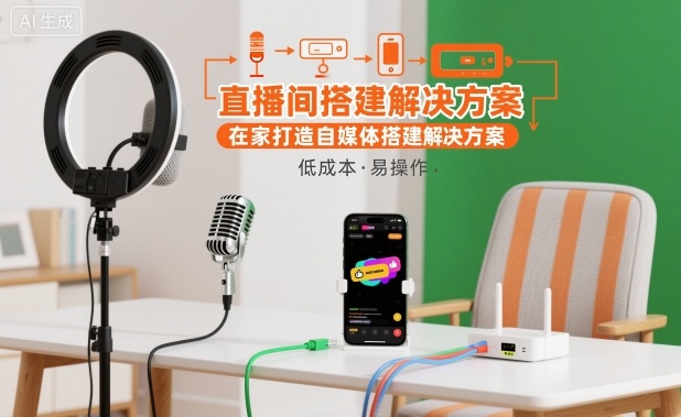 直播间搭建解决方案，在家打造自媒体搭建解决方案-吾爱网创