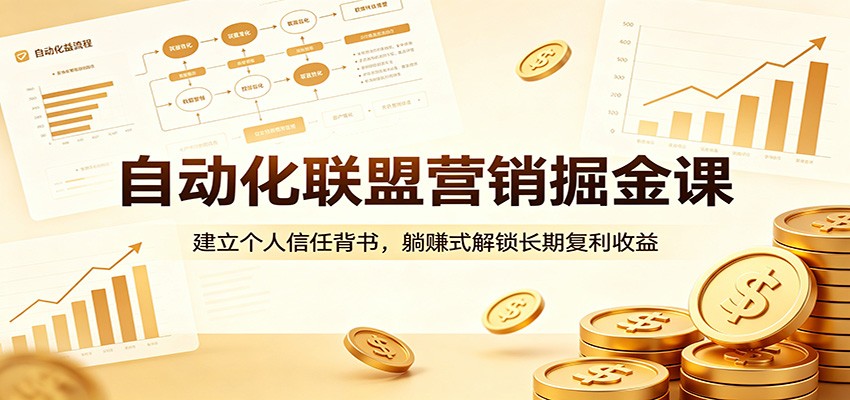自动化联盟营销掘金课:建立个人信任背书,躺赚式解锁长期复利收益 自动化联盟营销掘金课:建立个人信任背书,躺赚式解锁长期复利收益